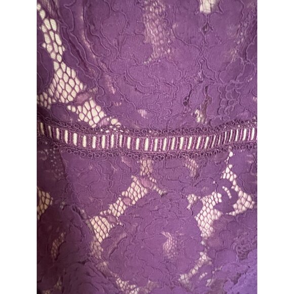 TADASHI SHOJI Burgundy Sheath Lace Dress Ruffle Plus Sz 3XL Party Wedding Bridal - Picture 5 of 8